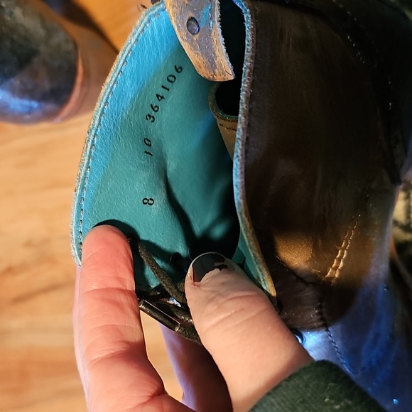 Shimmering Bronze Lace-Up Boots - Picture 7 of 9